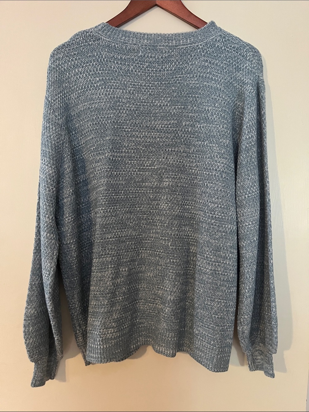 Zenana Outfitters Light Heather Blue Crewneck Sweater - Picture 6 of 7